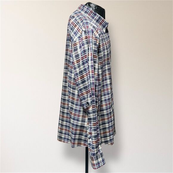 Brooks Brothers Regent Blue Cream Check Non Iron Supima Cotton Shirt Men's XL - Picture 3 of 8